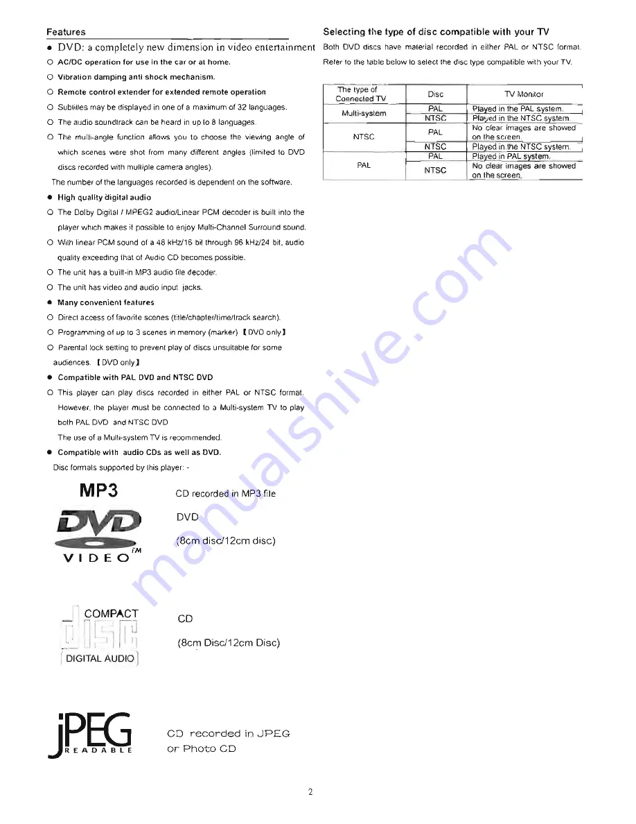 Power Acoustik PADVD-240 Instruction Manual Download Page 3