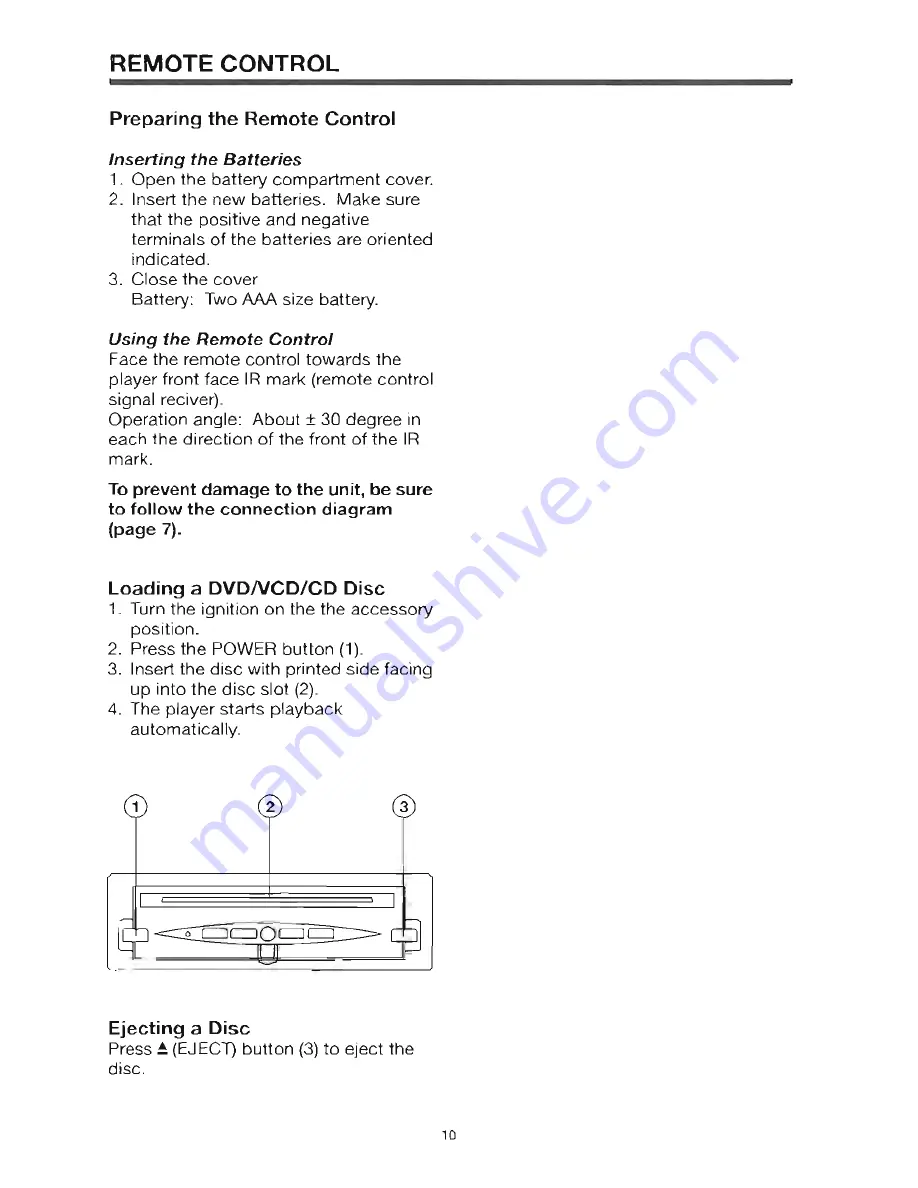 Power Acoustik PADVD-330 Owner'S Manual Download Page 10