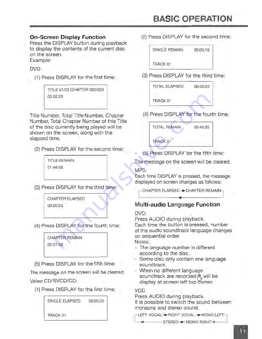 Power Acoustik PADVD-340 Owner'S Manual Download Page 11