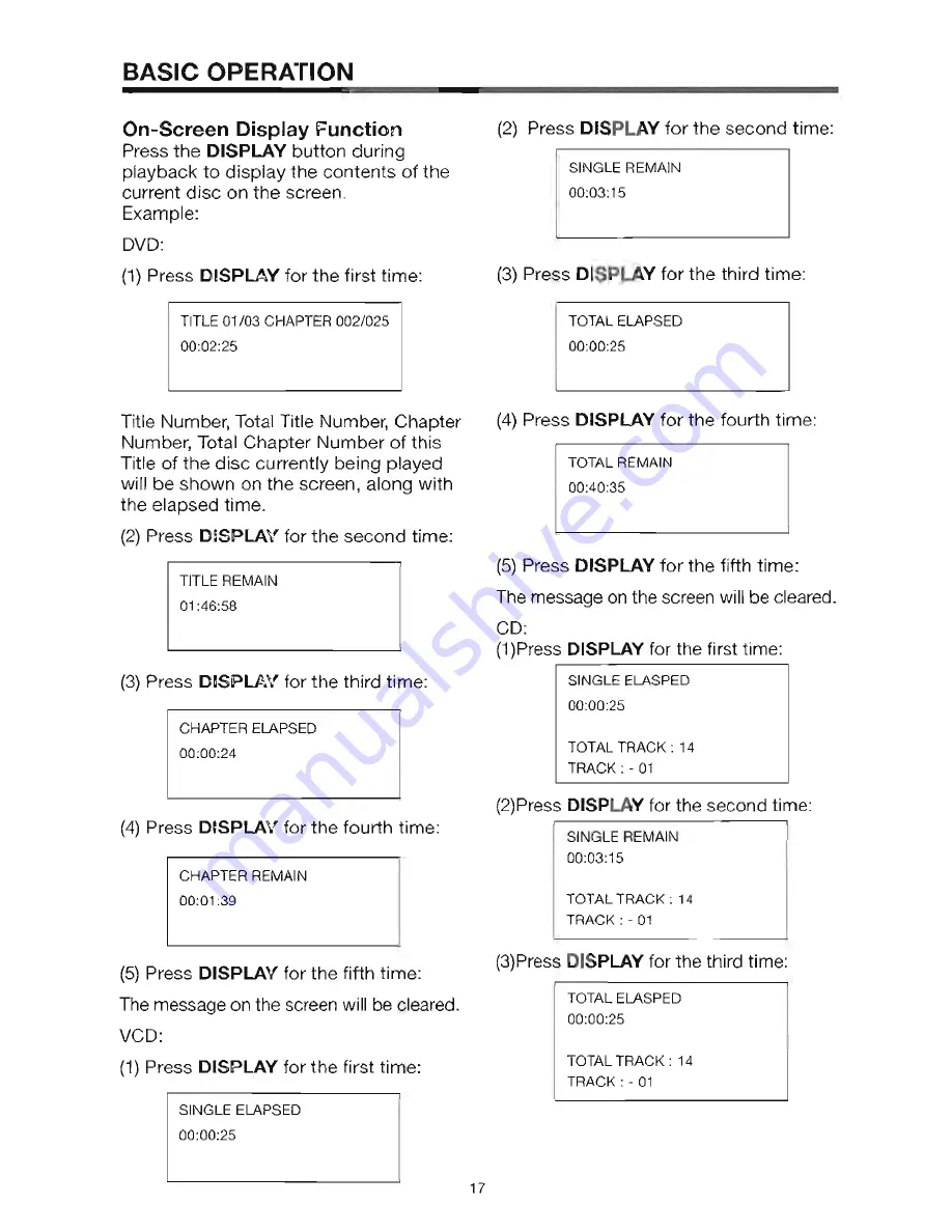 Power Acoustik PADVD-350 Owner'S Manual Download Page 17