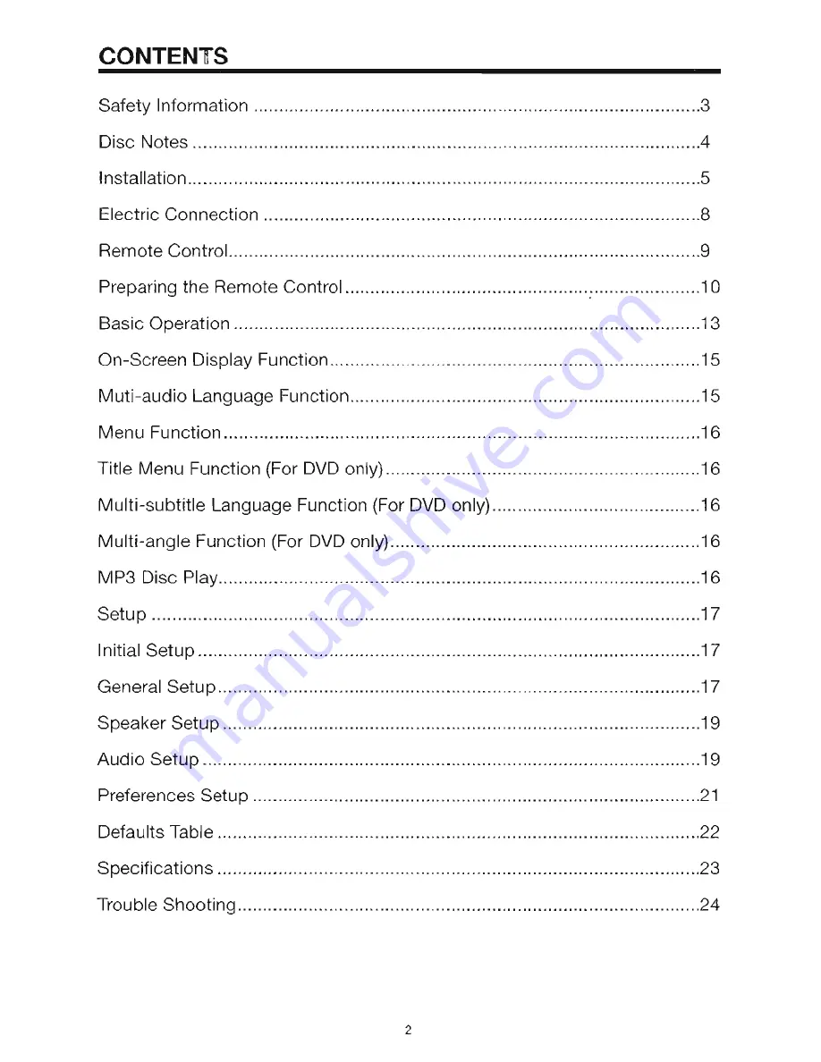 Power Acoustik PADVD-740R Owner'S Manual Download Page 2