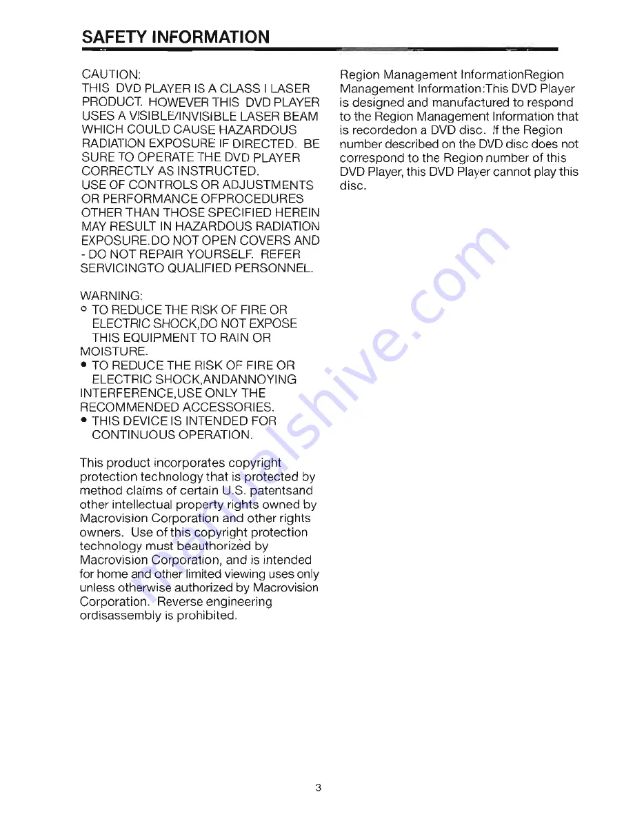 Power Acoustik PADVD-740R Owner'S Manual Download Page 3