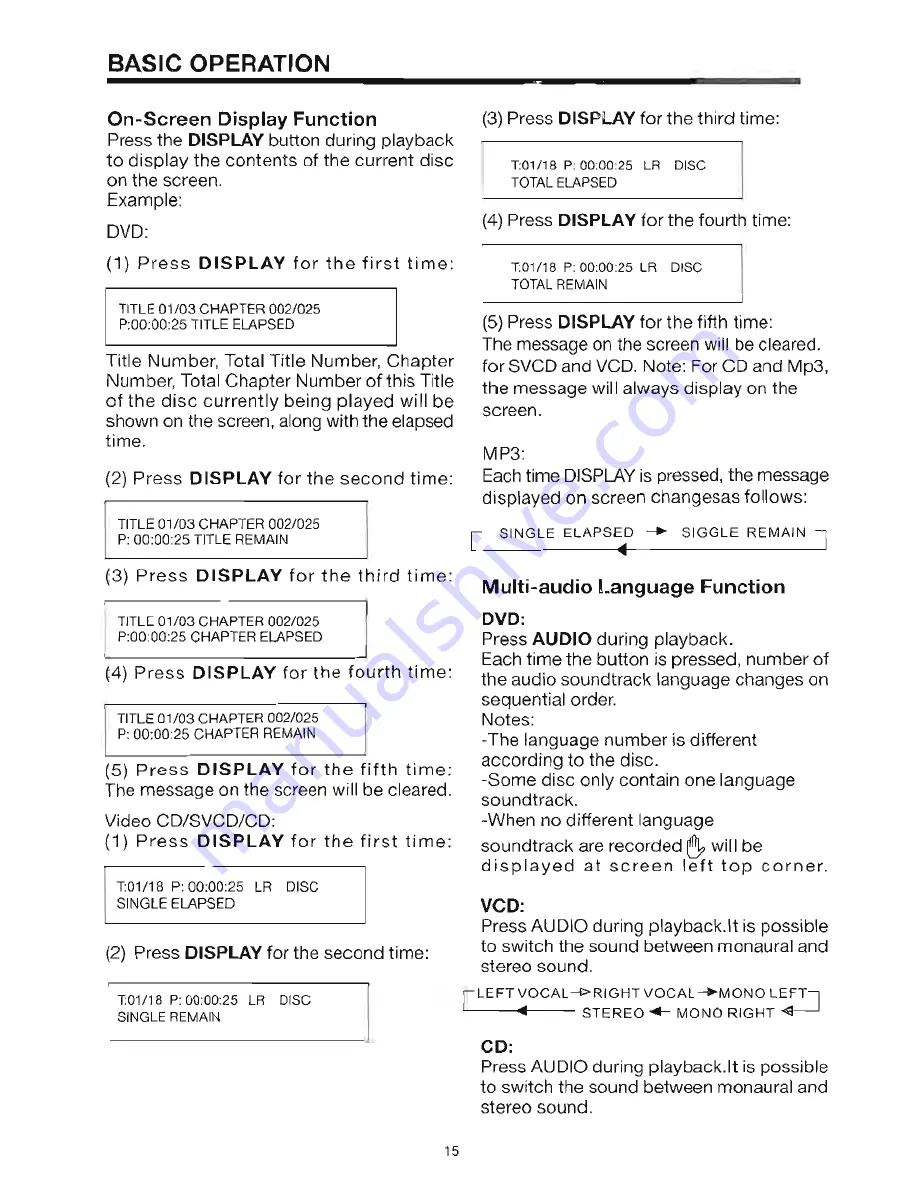 Power Acoustik PADVD-740R Owner'S Manual Download Page 15