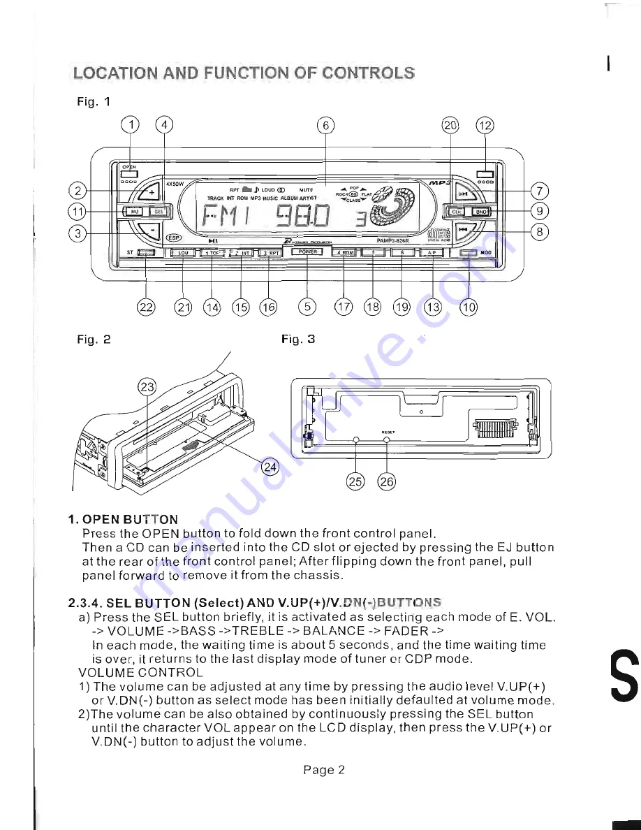 Power Acoustik PAMP3-826R Instruction Manual Download Page 3