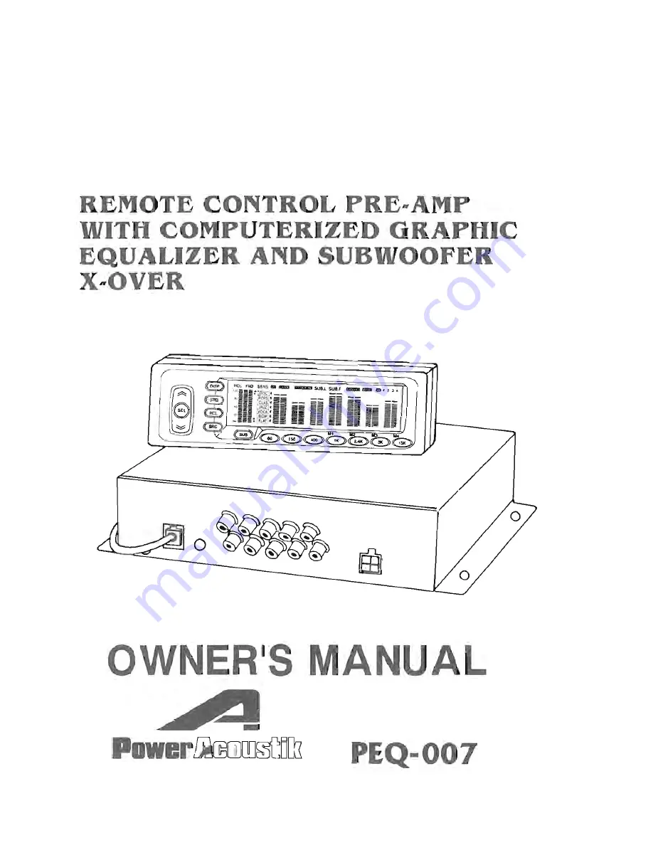 Power Acoustik PEQ-007 Скачать руководство пользователя страница 1