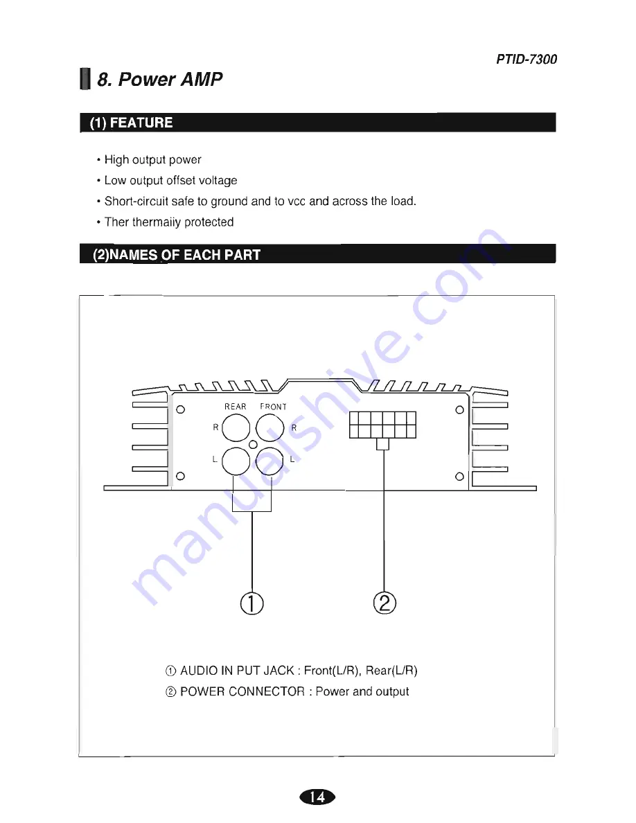 Power Acoustik PTID-7300 Owner'S Manual Download Page 15