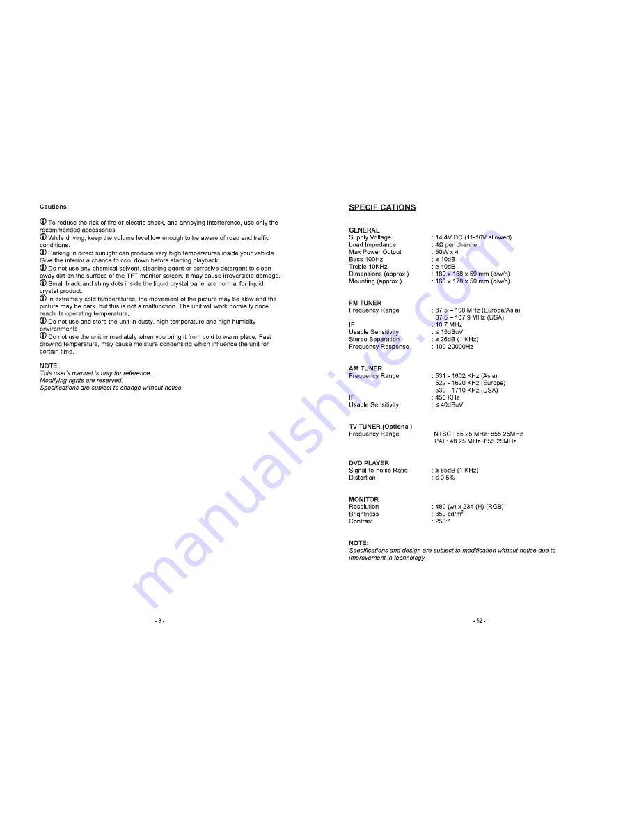 Power Acoustik PTID-8970 Owner'S Manual Download Page 4