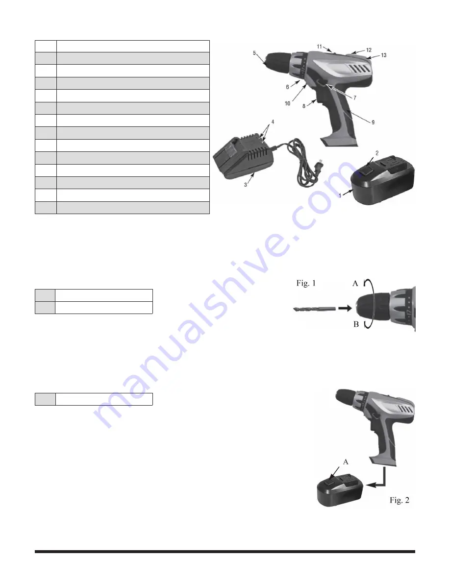 Power Fist 18v Ni-Cd 3/8 in. Cordless Drill Скачать руководство пользователя страница 6