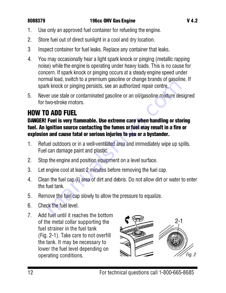 Power Fist 196cc OHV User Manual Download Page 12