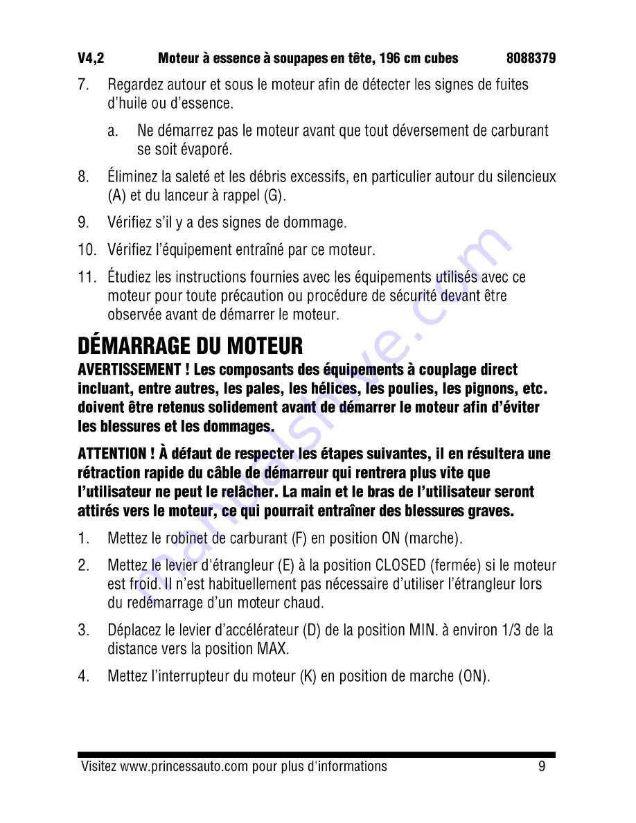 Power Fist 196cc OHV User Manual Download Page 33