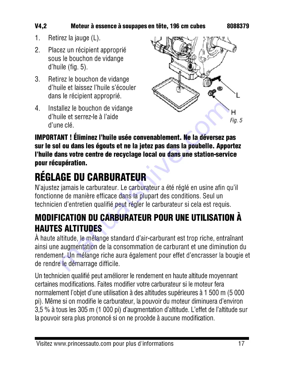 Power Fist 196cc OHV User Manual Download Page 41