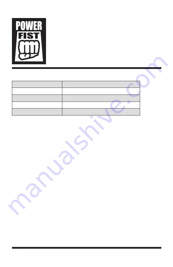 Power Fist 8535023 Instruction Manual Download Page 3