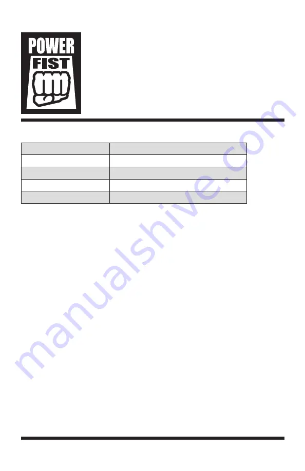 Power Fist 8535023 Instruction Manual Download Page 11