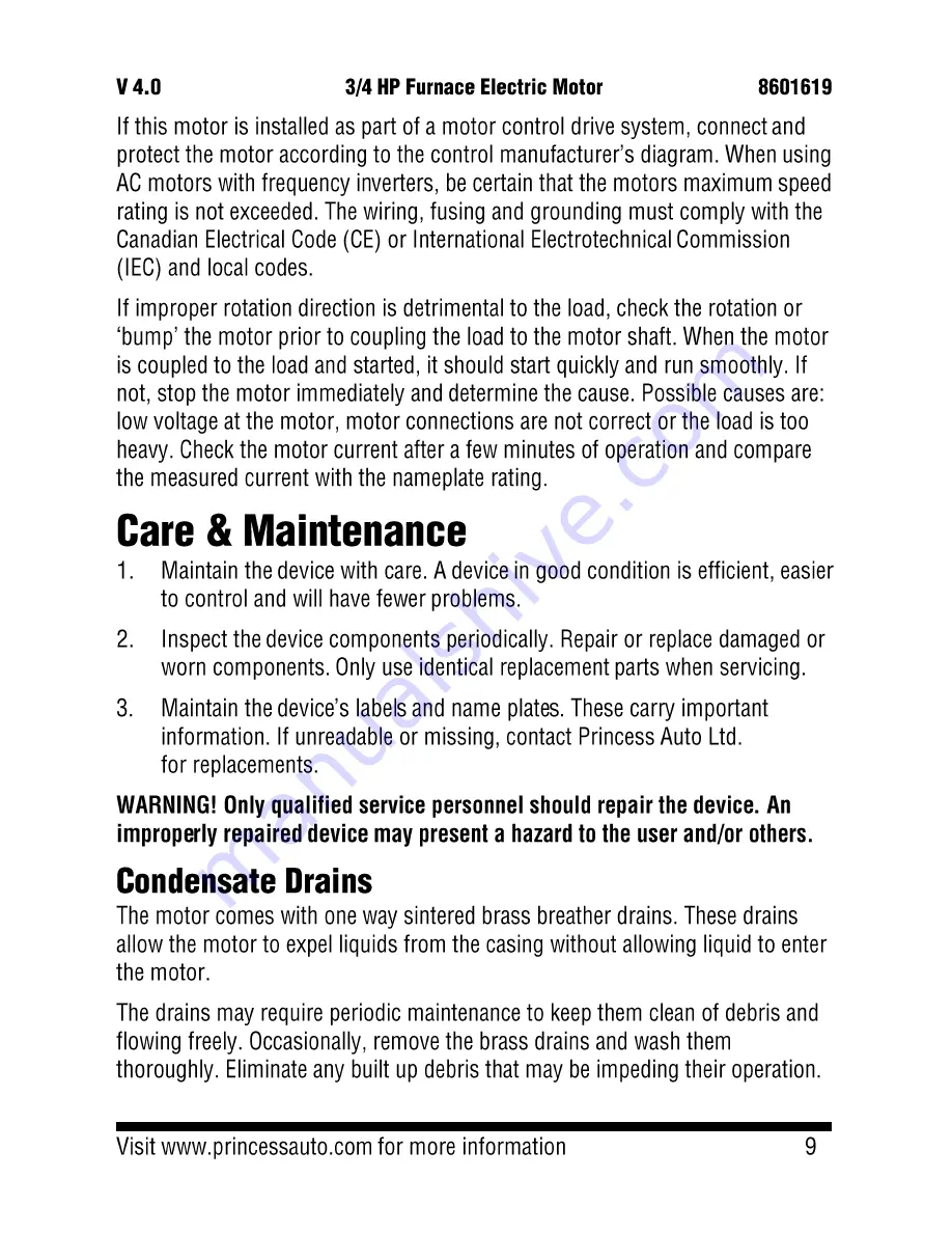 Power Fist 8601619 User Manual Download Page 9