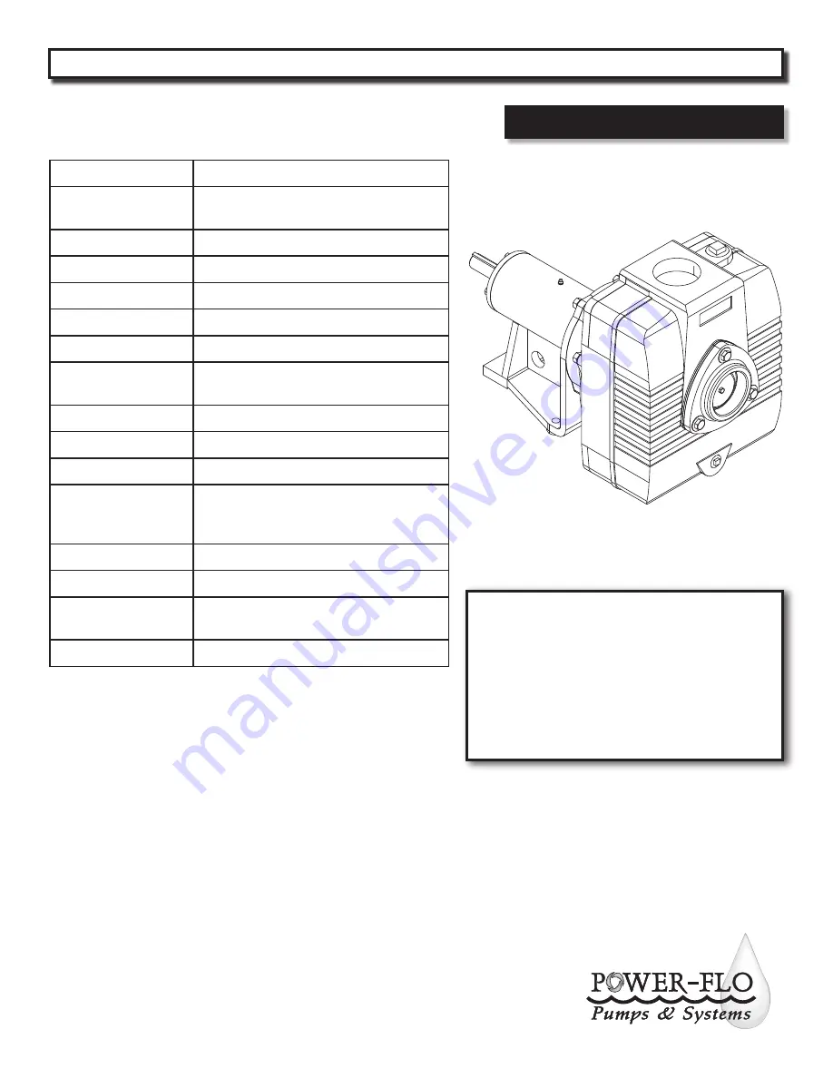 Power-flo PF15ICU Installation, Service & Parts Manual Download Page 3