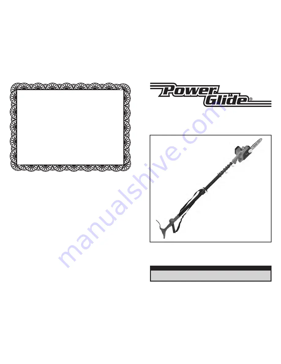 Power Glide 60101464 Скачать руководство пользователя страница 1