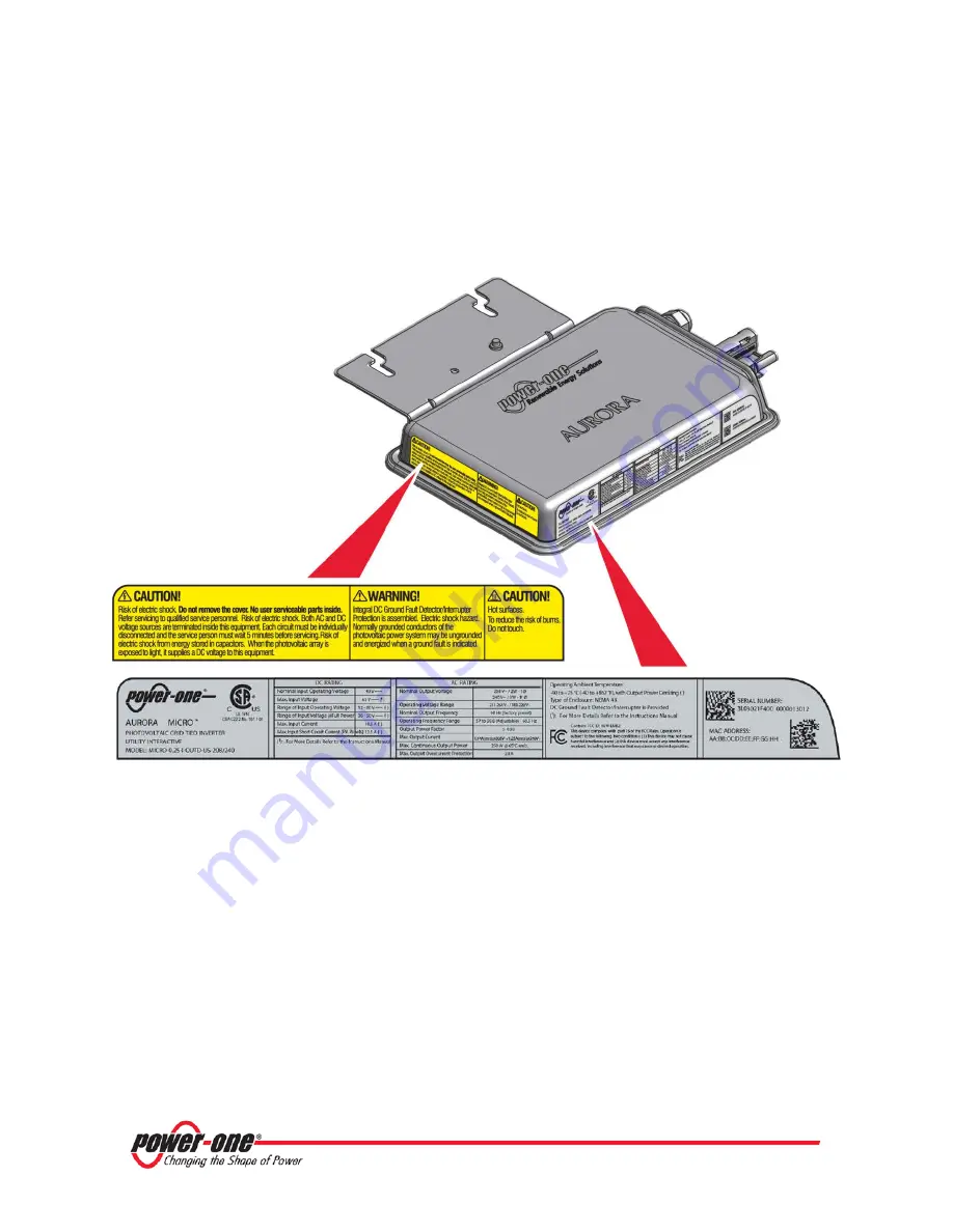 Power One AURORA MICRO-0.25-I-OUTD-US-208/240 Скачать руководство пользователя страница 19