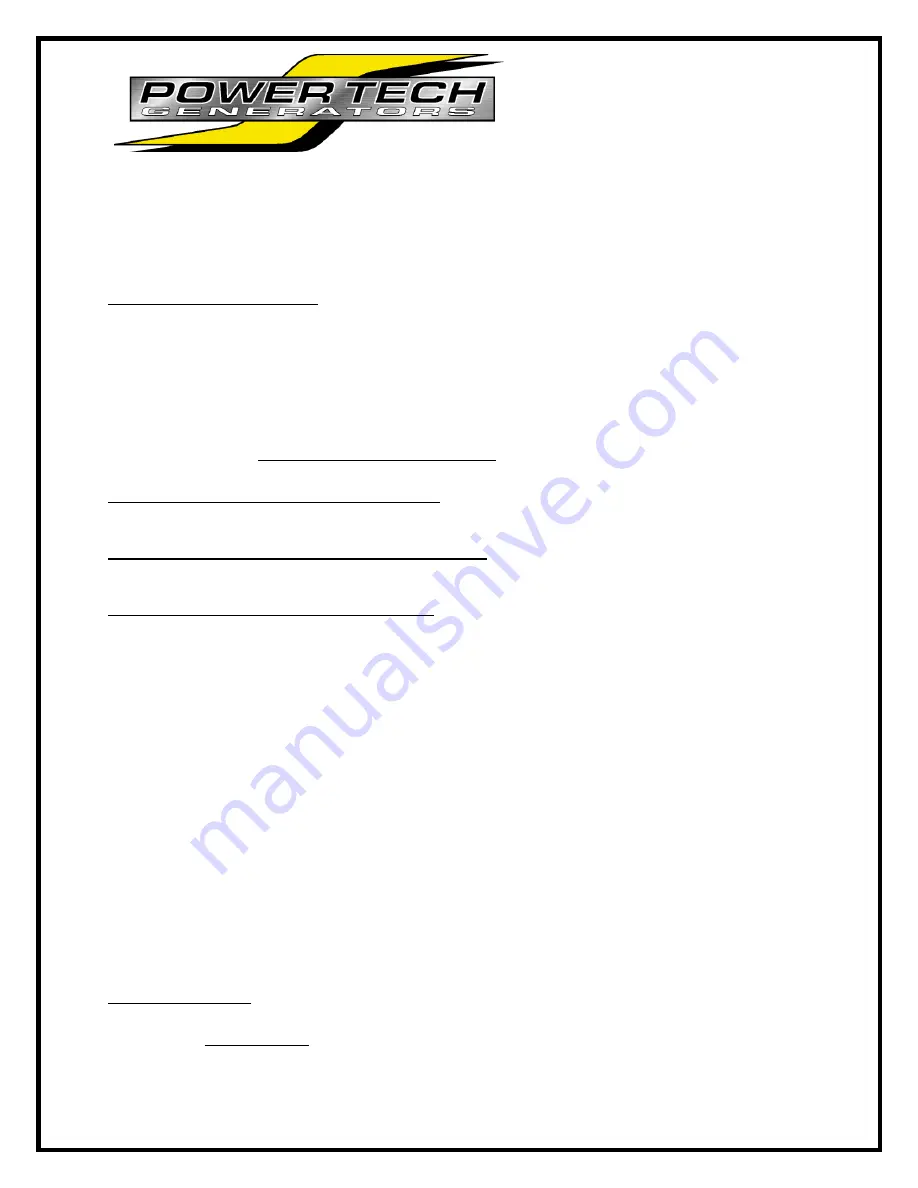 Power Tech Generators PTI-15-T4F Operator'S Manual Download Page 5