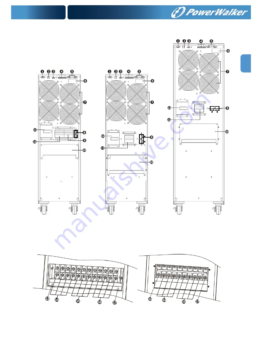 Power Walker VFI 10000CP 3/3 Instruction Manual Download Page 45