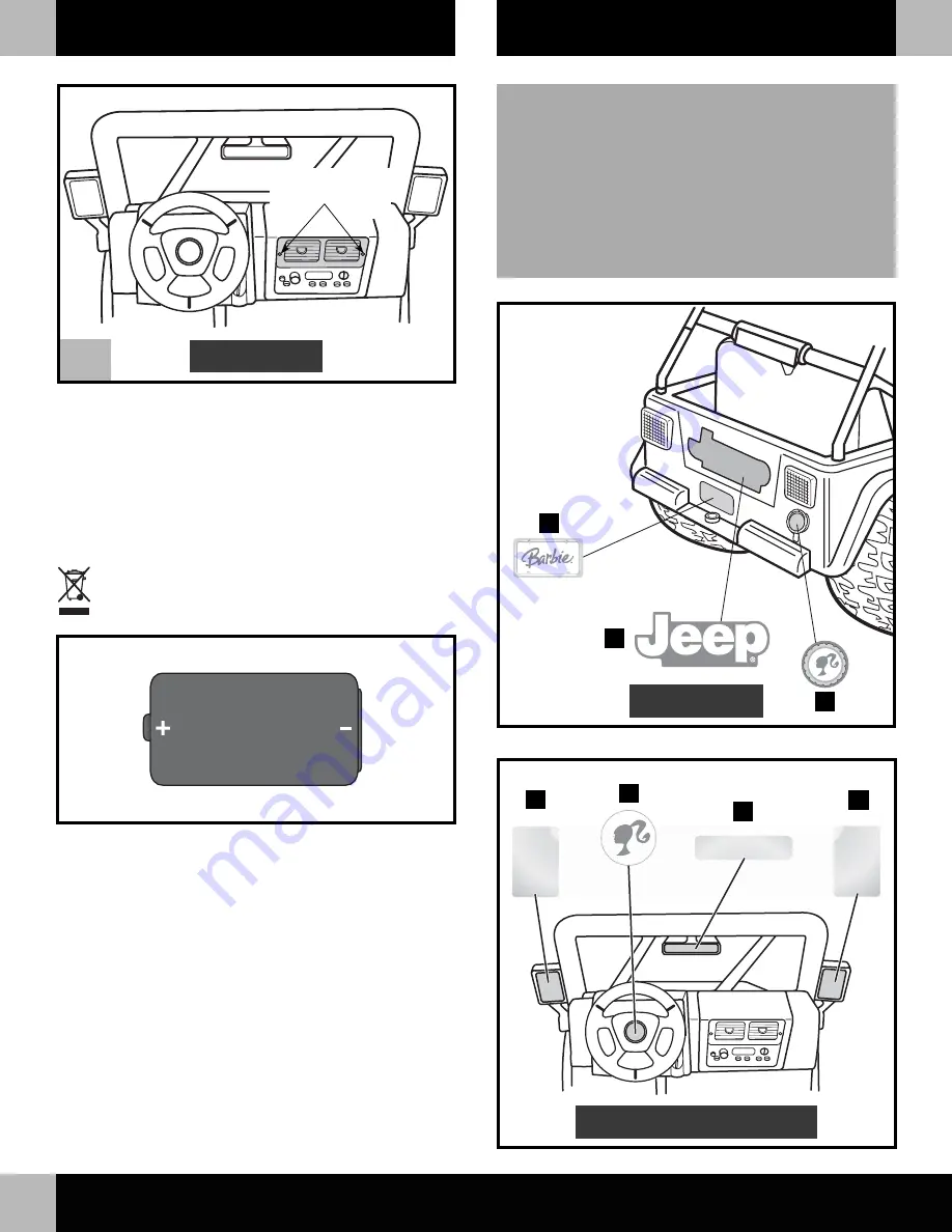 Power Wheels Barbie Jammin' Jeep L7820 Owner'S Manual Download Page 16