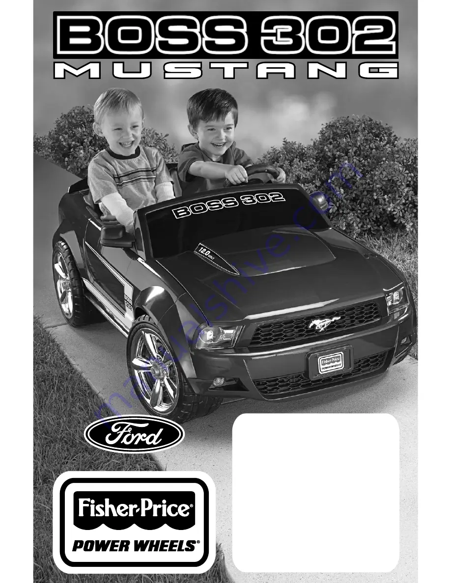 Power Wheels BOSS 302 Mustang Owner'S Manual Download Page 1