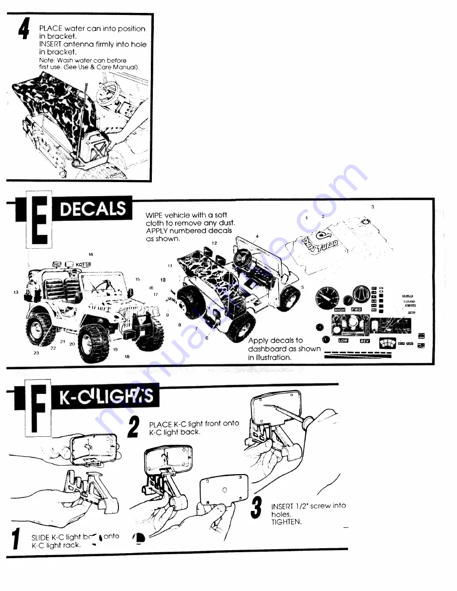 Power Wheels Jeep Safary 86250 Assembly Manual Download Page 11