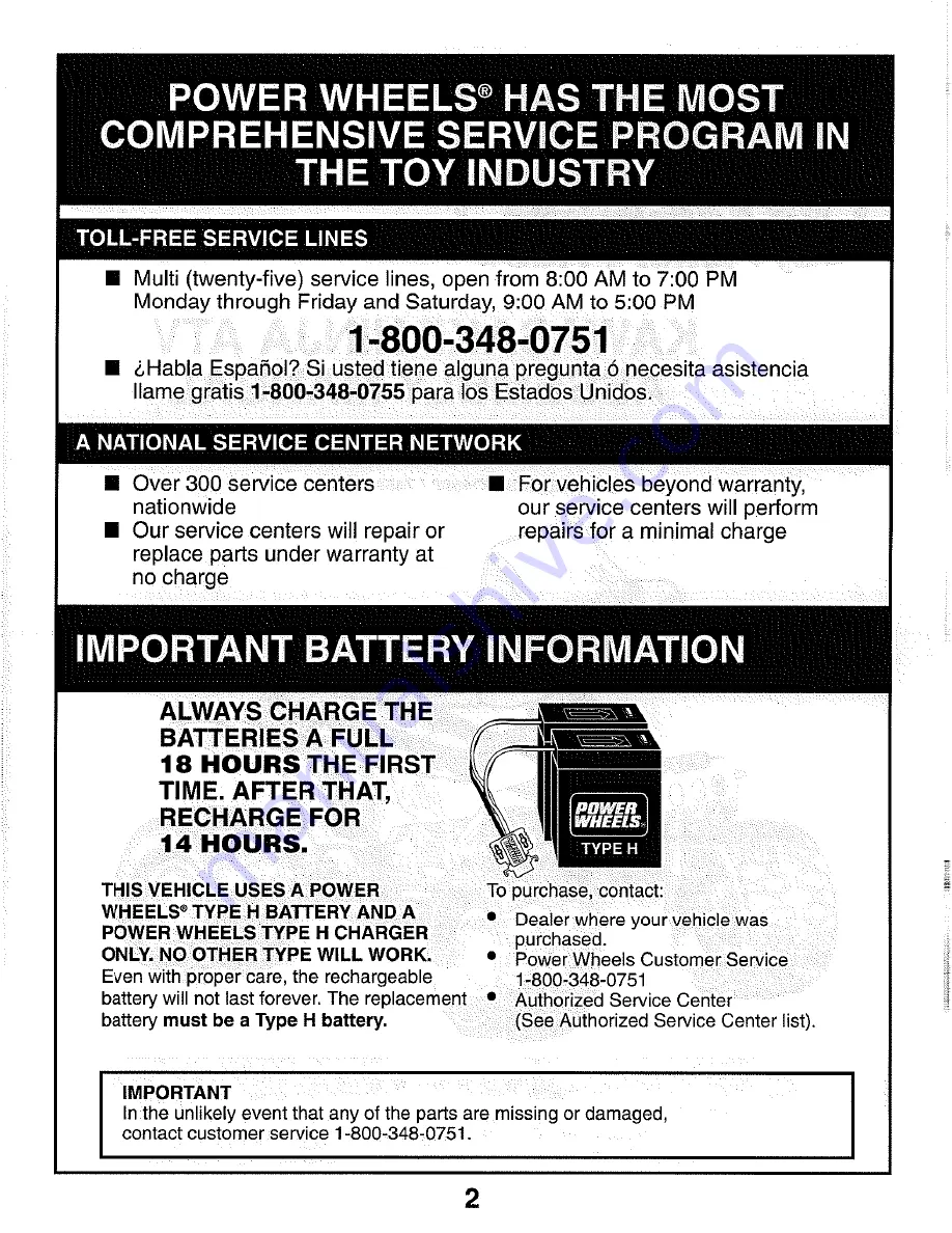 Power Wheels Kawasaki NINJA ATV AO4590 Assembly Manual Download Page 2