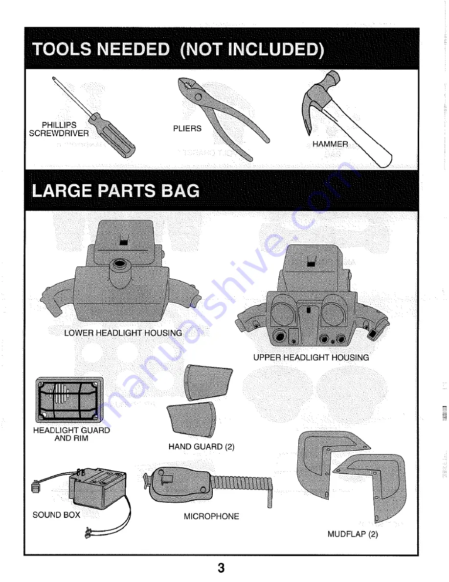 Power Wheels Kawasaki NINJA ATV AO4590 Assembly Manual Download Page 3