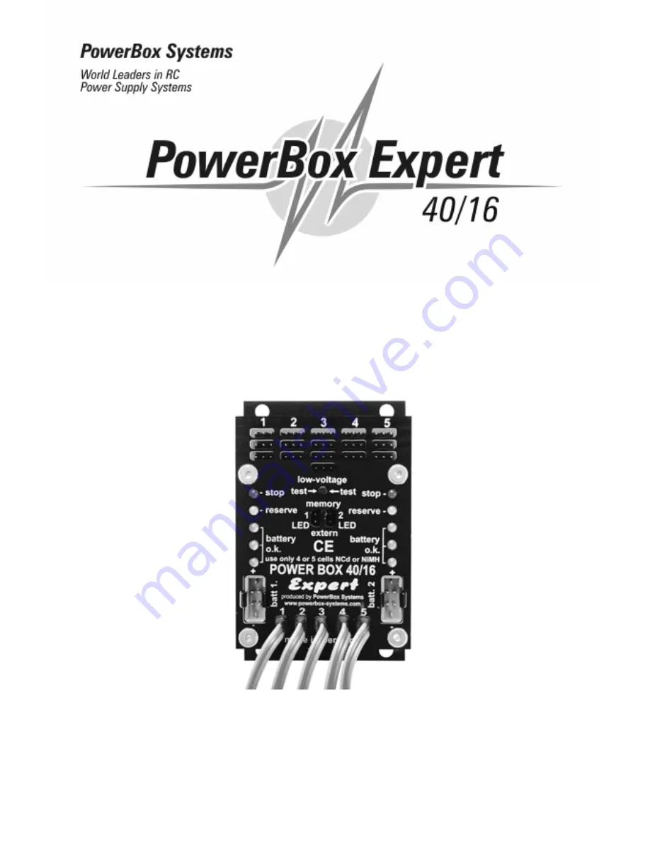 PowerBox Systems 40/16 Operating Instruction Download Page 1