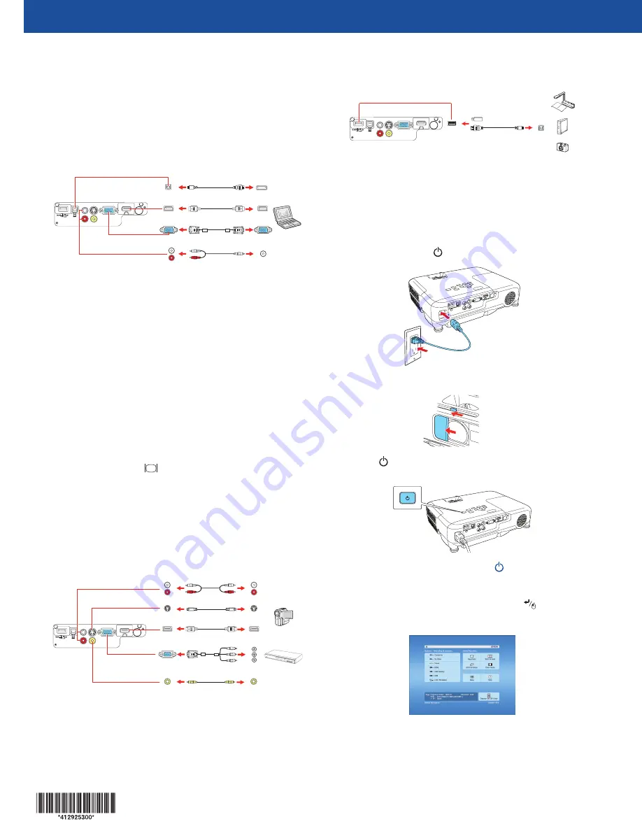 PowerLite W04+ Quick Setup Download Page 1