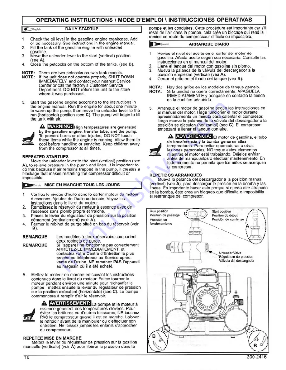 Powermate TA5090412 Operator'S & Parts Manual Download Page 10