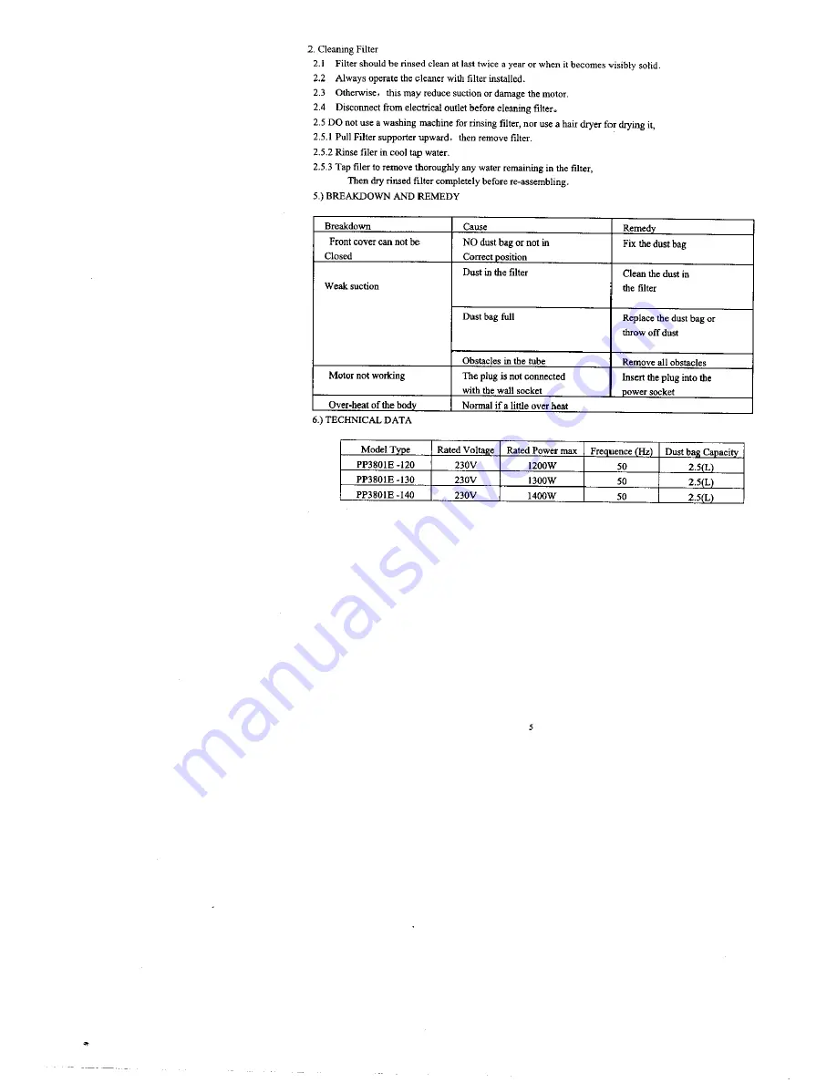 PowerPoint PP3801 Instruction Manual Download Page 5