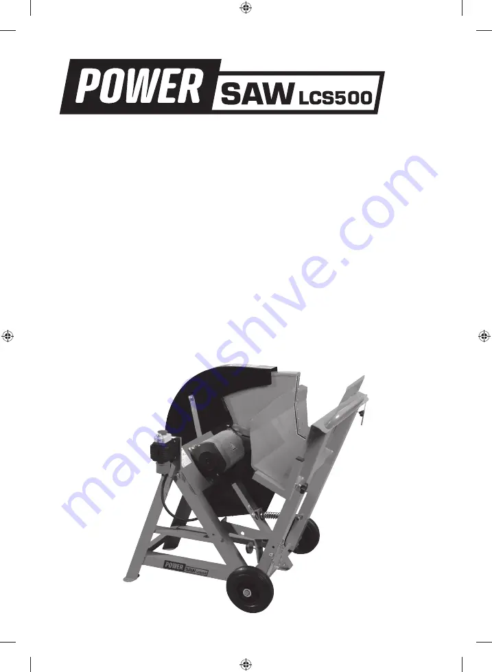 POWERSAW LCS 500 Operating And Maintenance Manual Download Page 1