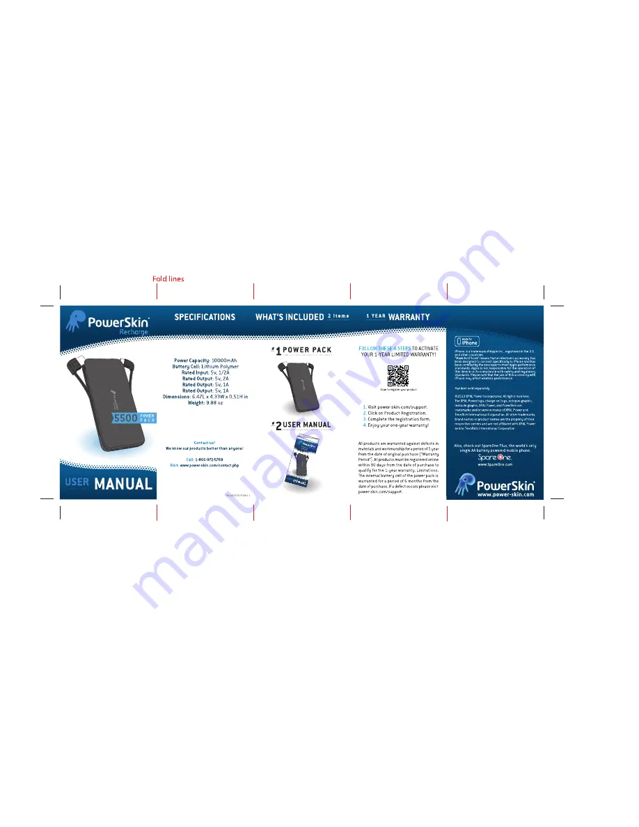 PowerSkin Recharge XP5001 User Manual Download Page 2