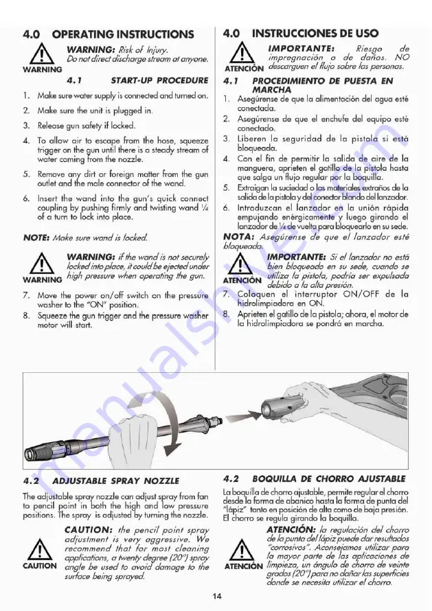 PowerWasher PW1850-U-S Operator'S Manual Download Page 14