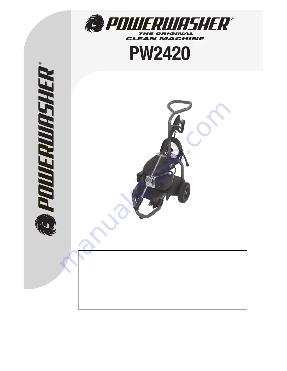 PowerWasher PW2420 Instruction Manual Download Page 1