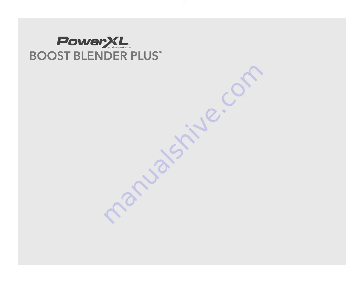 PowerXL BL1610XLBG Owner'S Manual Download Page 8