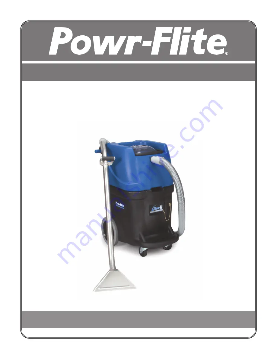 Powr-Flite PF85DX Gulper II Operator'S Manual Download Page 1