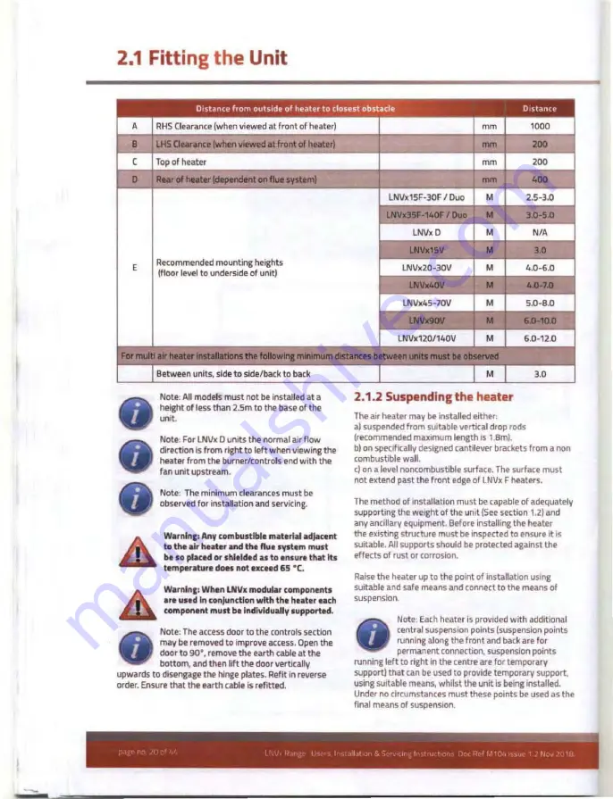 Powrmatic LNVx Series User, Installation And Servicing Instructions Download Page 22