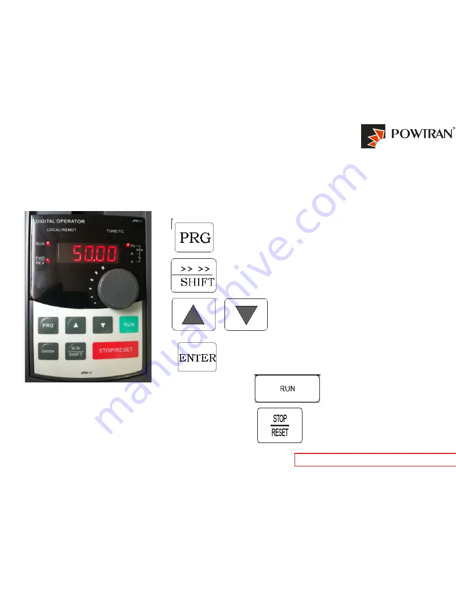 Powtran PI9000 series Quick Manual Download Page 8