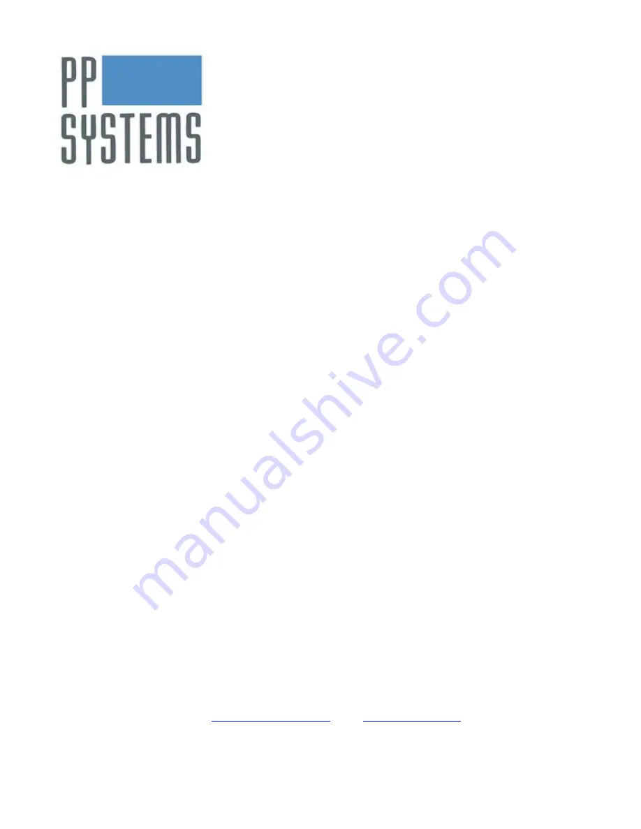 PP Systems WMA-5 Operation Manual Download Page 1