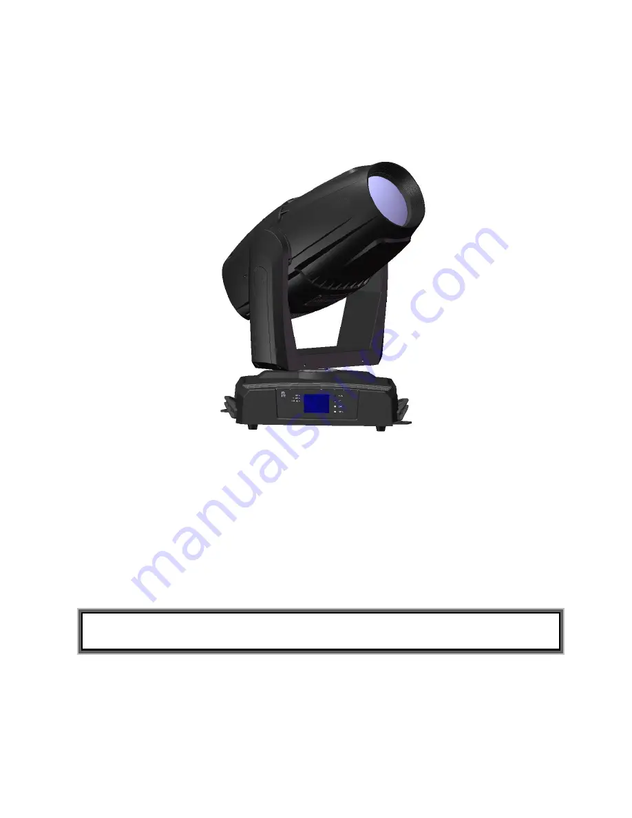 PR Lighting AQUA LED 600 SPOT Manual Download Page 1