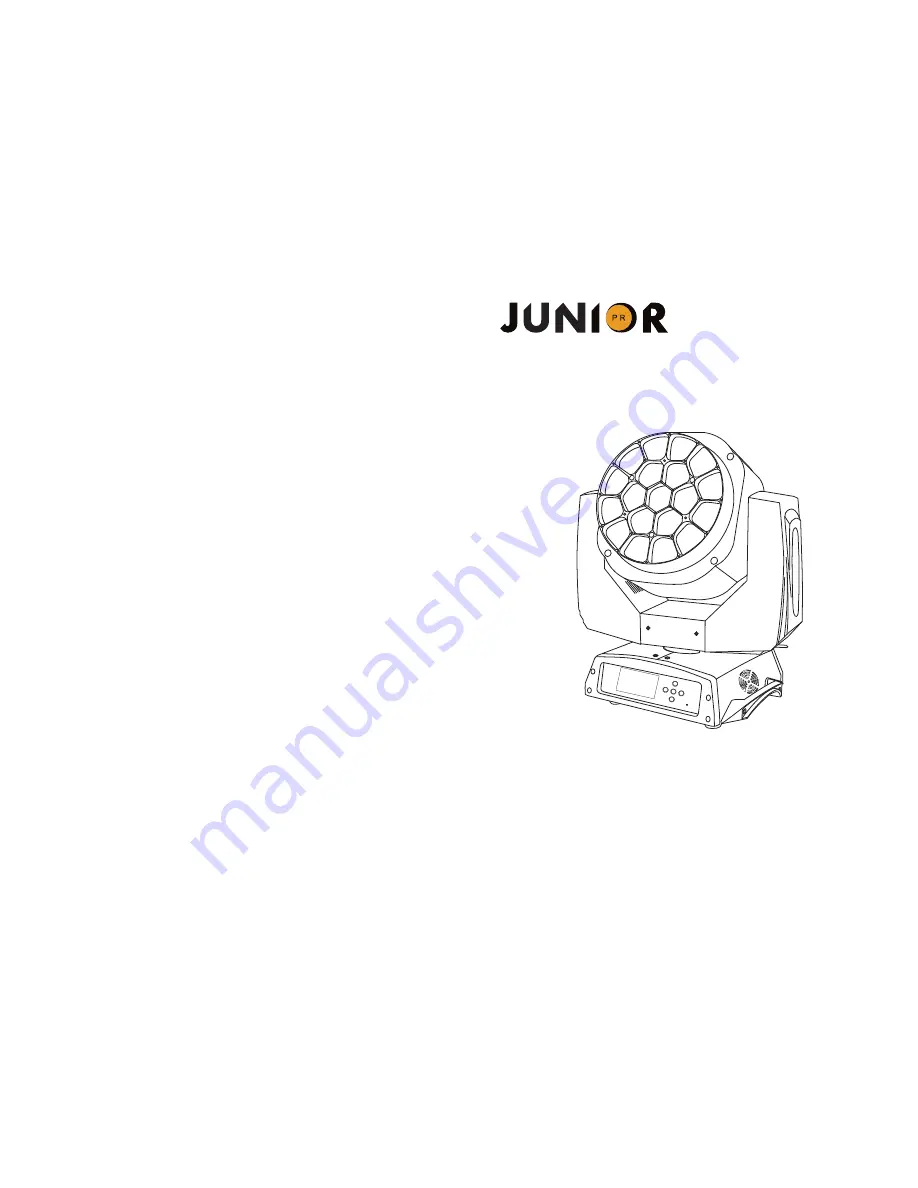 PR Lighting JNR-8119A Manual Download Page 1