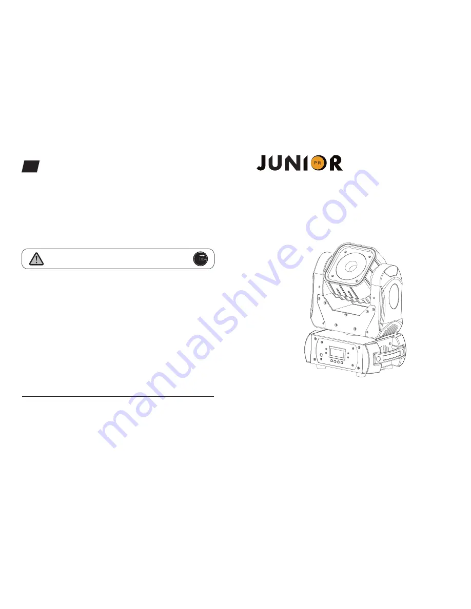 PR Lighting JNR DOT BEAM Manual Download Page 1