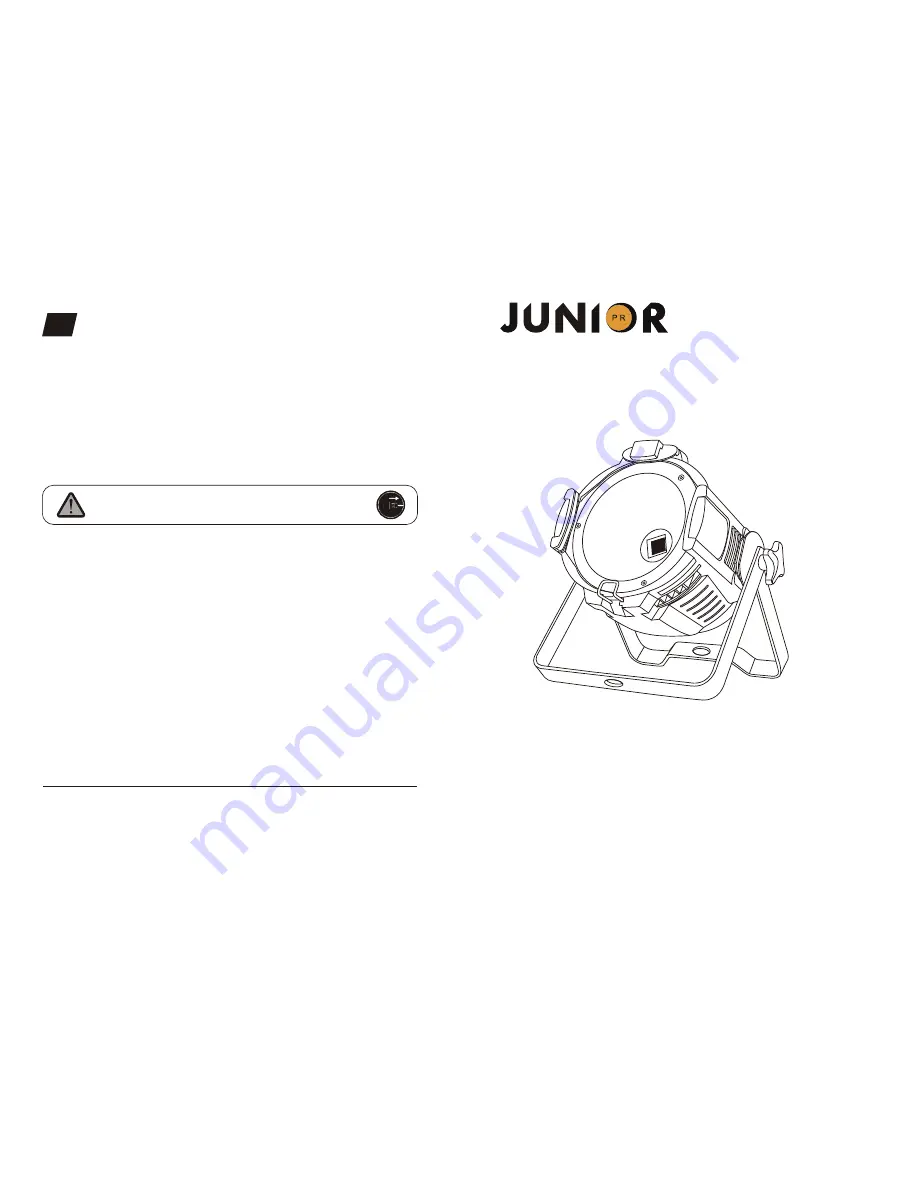 PR Lighting JNR PAR COB Manual Download Page 1