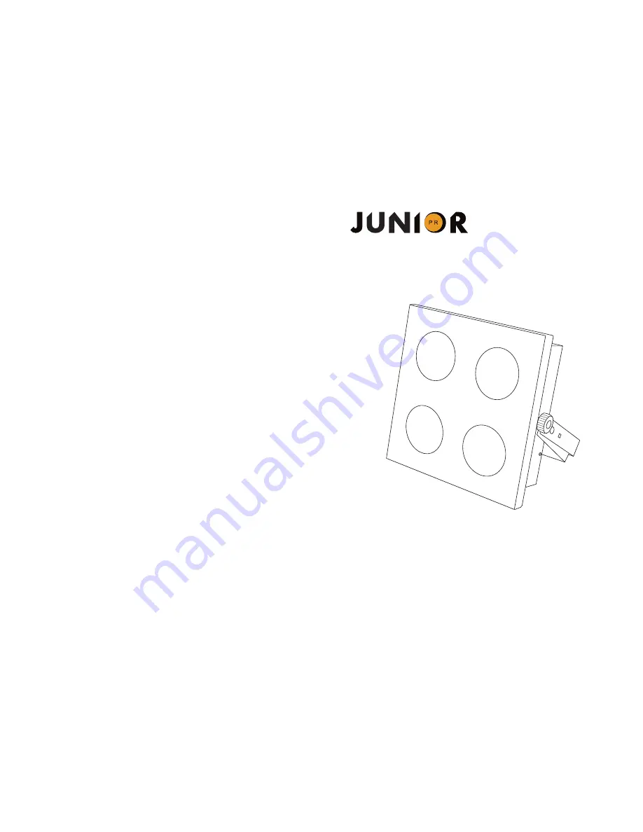 PR Lighting JUNIOR JNR-8146C Manual Download Page 1