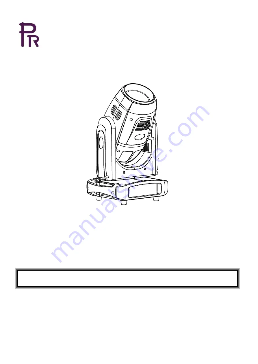 PR Lighting PR-2345A User Manual Download Page 1