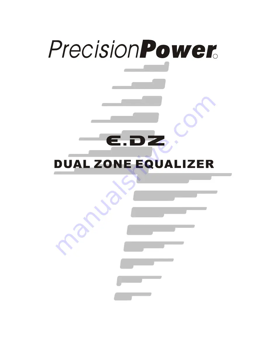 Precision Power E.DZ Скачать руководство пользователя страница 1