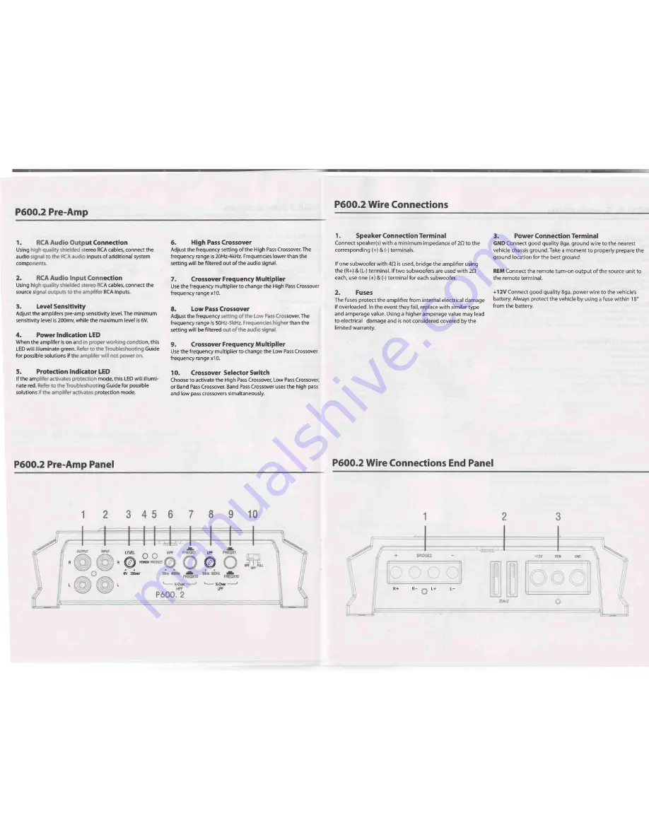 Precision Power P600.2 Owner'S Manual Download Page 4