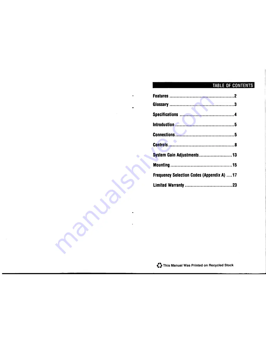 Precision Power PAR-225 Operator'S Manual Download Page 2